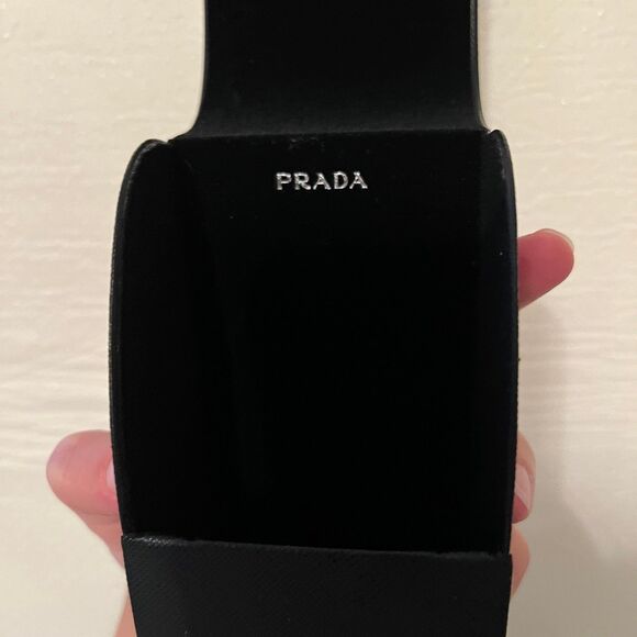 New Prada Black Sunglasses Case Holder Authentic - Picture 1 of 4